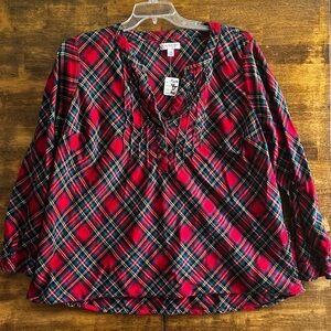 Kim Rogers Curvy Ladies Flannel Shirt - 3X Used